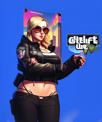  gtav style, (best quality), ((artwork-gta5 heavily stylized)), poster design, detailed, highly detailed, sunglasses, masterpiece, highres