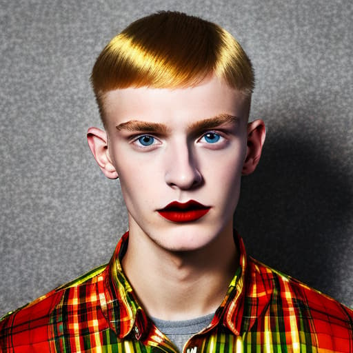 portrait+ style russian homosexual queer twink blonde very cute dude face