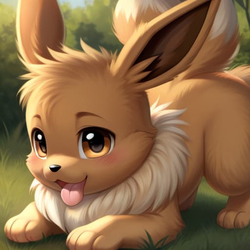  Eevee, feral, deep rimming, feral on human, tongue in ass, all male,, open eyes, digital art, masterpiece, 4k, fine details,