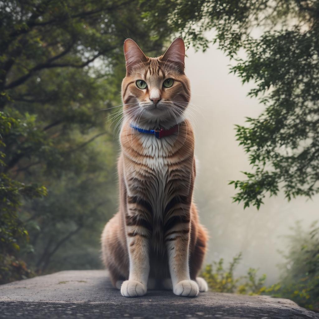  @PB_ImgGenBot Cat hyperrealistic, full body, detailed clothing, highly detailed, cinematic lighting, stunningly beautiful, intricate, sharp focus, f/1. 8, 85mm, (centered image composition), (professionally color graded), ((bright soft diffused light)), volumetric fog, trending on instagram, trending on tumblr, HDR 4K, 8K