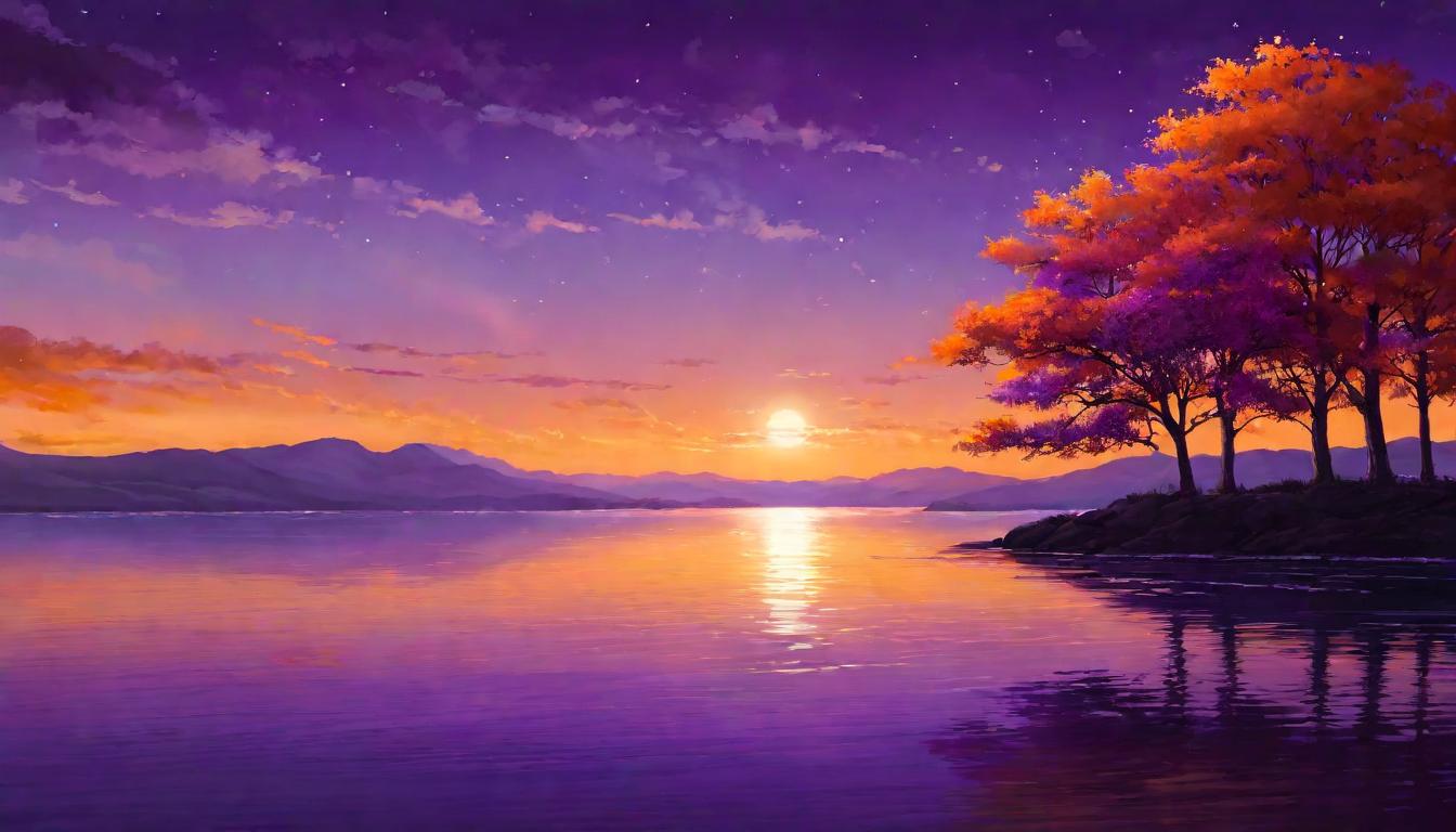  digital illustration, First light of dawn breaking over a dark horizon, sky painted in hues of purple and orange, promise of a new understanding, horizon filled with hopeful light, renewal, new beginnings, serene, looking at viewer, dynamic pose, (intricate details, masterpiece, best quality)