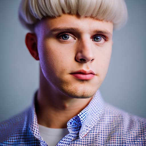 portrait+ style russian homosexual queer youtuber blonde very cute dude face