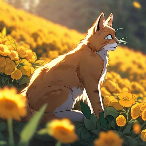  Bobcat, male focus, in front of a turn tables and a microphone, in a field of yellow flowers, midoriya izuku, boku no hero academia, injury, electricity,, masterpiece, best quality, very aesthetic, absurdres hyperrealistic, full body, detailed clothing, highly detailed, cinematic lighting, stunningly beautiful, intricate, sharp focus, f/1. 8, 85mm, (centered image composition), (professionally color graded), ((bright soft diffused light)), volumetric fog, trending on instagram, trending on tumblr, HDR 4K, 8K