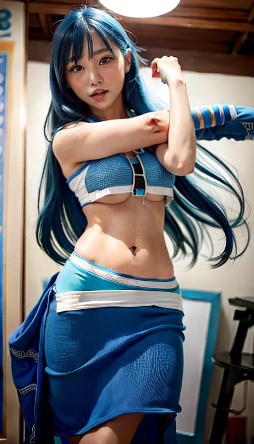  Blue hair, beautiful girl, smile, cute, (Masterpiece, BestQuality:1.3), (ultra detailed:1.2), (hyperrealistic:1.3), (RAW photo:1.2),High detail RAW color photo, professional photograph, (Photorealistic:1.4), (realistic:1.4), ,professional lighting, (japanese), beautiful face, (realistic face)