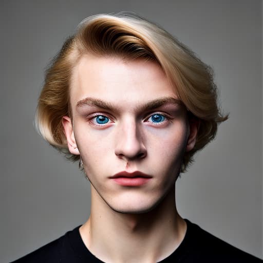 portrait+ style russian homosexual queer twink blonde very cute dude face