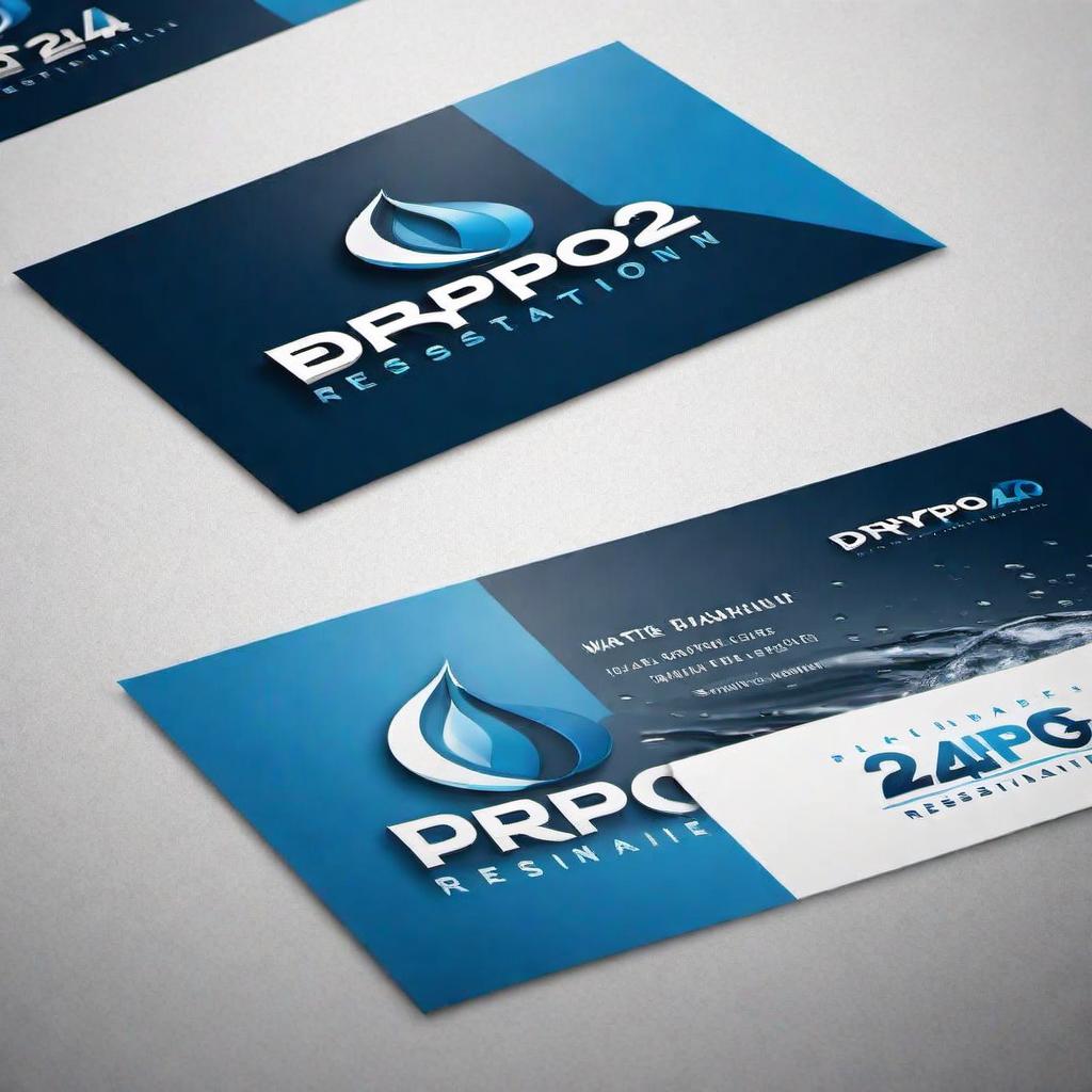  Create a modern and professional logo for a water damage restoration company named 'DryPro 24hr'. Include imagery like water droplets or waves with a professional font. Use colors that suggest cleanliness, trust, and professionalism, such as shades of blue and white. hyperrealistic, full body, detailed clothing, highly detailed, cinematic lighting, stunningly beautiful, intricate, sharp focus, f/1. 8, 85mm, (centered image composition), (professionally color graded), ((bright soft diffused light)), volumetric fog, trending on instagram, trending on tumblr, HDR 4K, 8K