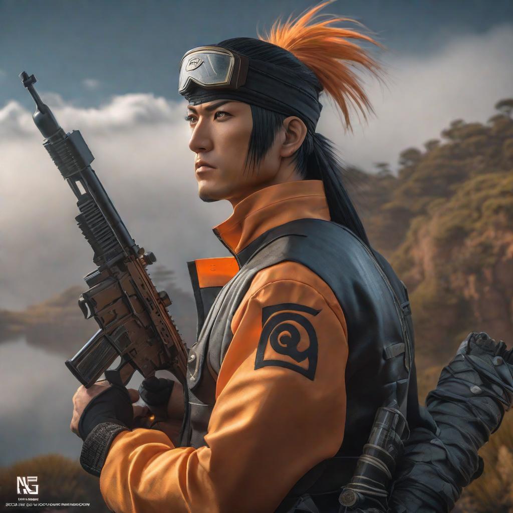  Naruto con hinata con armas, realistic, portrait, art by donato giancola and greg rutkowski, realistic face, digital art, trending on artstation hyperrealistic, full body, detailed clothing, highly detailed, cinematic lighting, stunningly beautiful, intricate, sharp focus, f/1. 8, 85mm, (centered image composition), (professionally color graded), ((bright soft diffused light)), volumetric fog, trending on instagram, trending on tumblr, HDR 4K, 8K