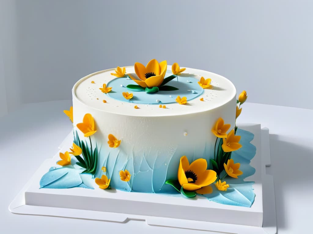  An ultradetailed 8k image showcasing a mesmerizing array of intricate, geometric sugar sculptures crafted using 3D printing technology, each piece delicately adorned with vibrant edible flowers and metallic accents. The scene is set against a stark white backdrop, emphasizing the precise details and innovative designs of the revolutionary confectionery creations. The play of light and shadow accentuates the textures and shapes, evoking a sense of awe and inspiration for the limitless possibilities of 3D printing in the realm of pastry arts. hyperrealistic, full body, detailed clothing, highly detailed, cinematic lighting, stunningly beautiful, intricate, sharp focus, f/1. 8, 85mm, (centered image composition), (professionally color graded), ((bright soft diffused light)), volumetric fog, trending on instagram, trending on tumblr, HDR 4K, 8K