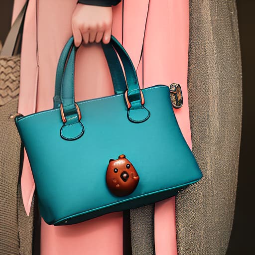  a handbag with poop inside