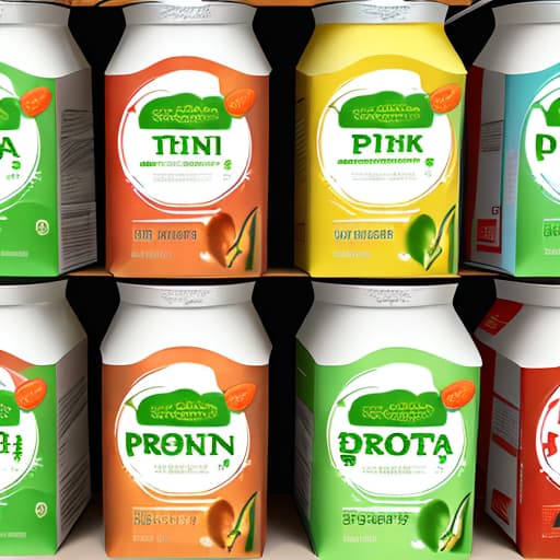  Tea protein milk drink product packaging design,