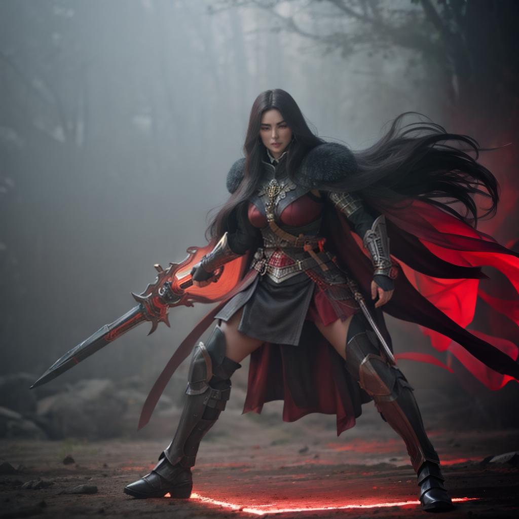  Badass conqueror dark colour with red eyes hyperrealistic, full body, detailed clothing, highly detailed, cinematic lighting, stunningly beautiful, intricate, sharp focus, f/1. 8, 85mm, (centered image composition), (professionally color graded), ((bright soft diffused light)), volumetric fog, trending on instagram, trending on tumblr, HDR 4K, 8K