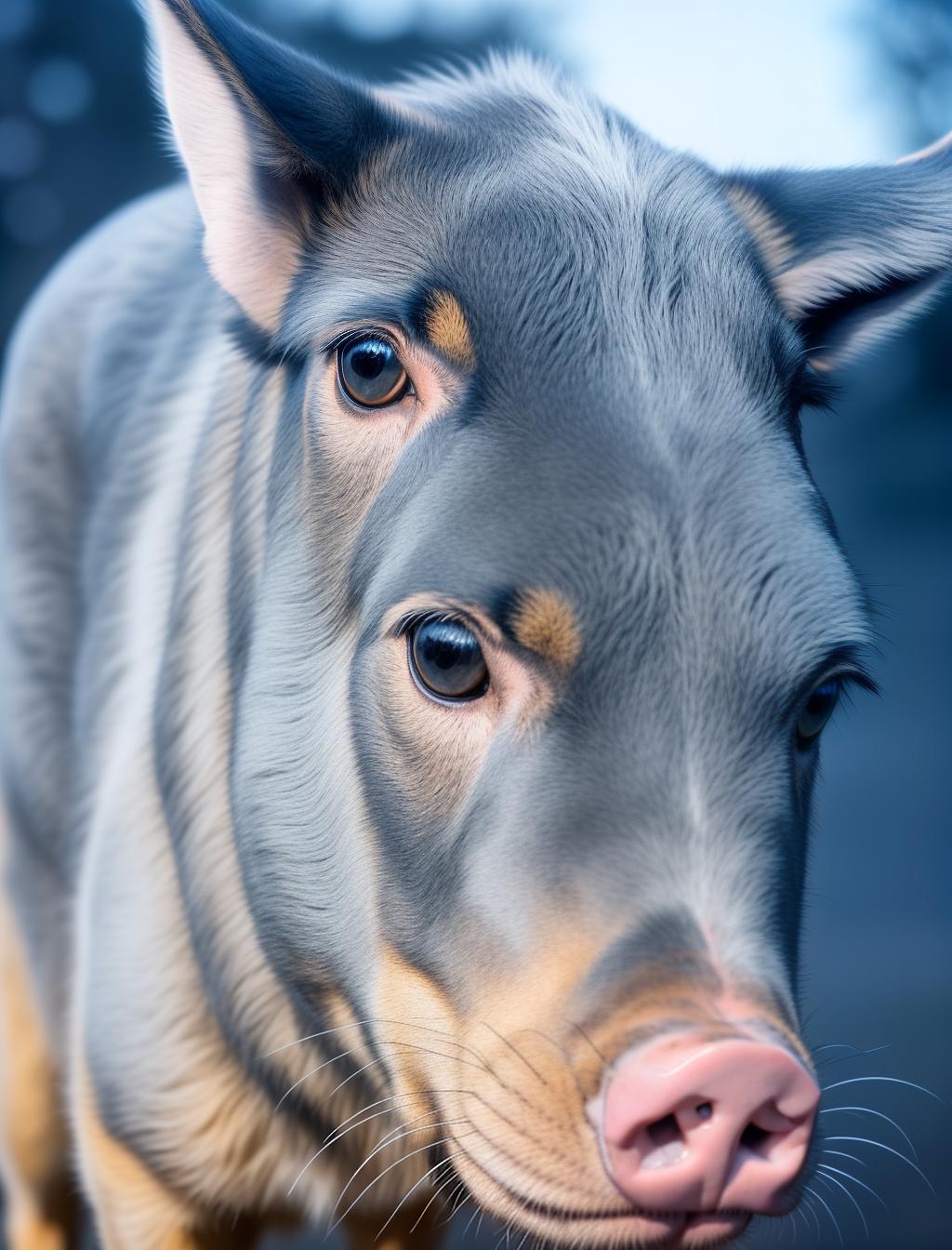  sharp focus, a beautiful animal girl looking, blue eyes, pig nose, intricate in the background, artstation, painting, detailed, cartoon, cinematic shot, (high detailed skin:1.2), 8k uhd, dslr, soft lighting, high quality, film grain, Fujifilm XT3 hyperrealistic, full body, detailed clothing, highly detailed, cinematic lighting, stunningly beautiful, intricate, sharp focus, f/1. 8, 85mm, (centered image composition), (professionally color graded), ((bright soft diffused light)), volumetric fog, trending on instagram, trending on tumblr, HDR 4K, 8K