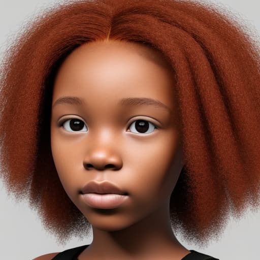  realistic, red haired black girl