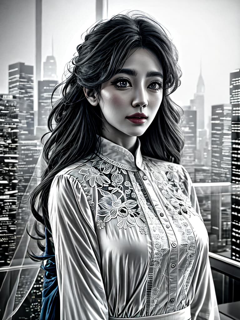  lineart, monochrome, Masterpiece, best quality: 1.4, high rise, 8k resolution, more detailed, 3D rendering, 1 girl, big eyes, simple background, night, spotlight hyperrealistic, full body, detailed clothing, highly detailed, cinematic lighting, stunningly beautiful, intricate, sharp focus, f/1. 8, 85mm, (centered image composition), (professionally color graded), ((bright soft diffused light)), volumetric fog, trending on instagram, trending on tumblr, HDR 4K, 8K