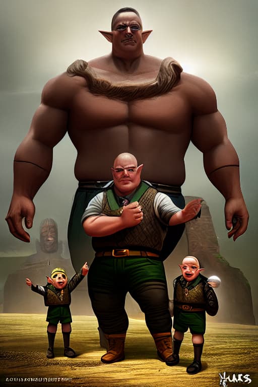  (Masterpiece, Best Quality), Absurd Detailed, Raw Photo Realistic, Full, 2-Men, (One Adult Elf and One ONE Younger Dwarf), ((two people in the shoulder)), (TWO ME) NS SHOULDER TO SHOULDER), Angry,