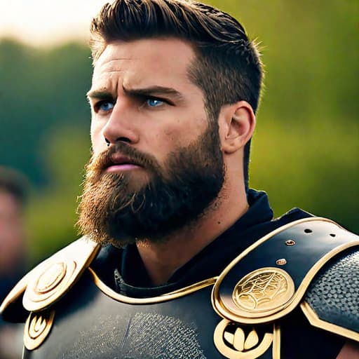  Side view of college lacrosse player Overgrown,mystic,ethereal,darkness,muscular,spartan,more impressive beard,extreme detailed and ornamented armor,black armor,gold ornament, atmospheric haze,Film grain,cinematic film still,shallow depth of field,highly detailed,high budget,cinemascope,moody,epic,OverallDetail,2000s vintage RAW photo,photorealistic,candid camera,color graded cinematic,eye catchlights,atmospheric lighting,imperfections,natural,shallow dof,dynamic angle,full body,<lora:RMSDXL Darkness Cinema:0.8>,<lora:RMSDXL Enhance:0.8>,, high resolution,extreme detail hyperrealistic, full body, detailed clothing, highly detailed, cinematic lighting, stunningly beautiful, intricate, sharp focus, f/1. 8, 85mm, (centered image composition), (professionally color graded), ((bright soft diffused light)), volumetric fog, trending on instagram, trending on tumblr, HDR 4K, 8K