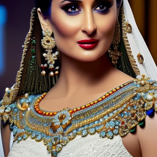 wa-vy style kareena kapoor wearing white off shoulder dress with v shaped nake of dress clear chest hyperrealistic, full body, detailed clothing, highly detailed, cinematic lighting, stunningly beautiful, intricate, sharp focus, f/1. 8, 85mm, (centered image composition), (professionally color graded), ((bright soft diffused light)), volumetric fog, trending on instagram, trending on tumblr, HDR 4K, 8K