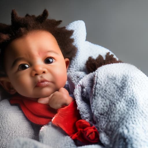 modern disney style Baby boy black superman hyperrealistic, full body, detailed clothing, highly detailed, cinematic lighting, stunningly beautiful, intricate, sharp focus, f/1. 8, 85mm, (centered image composition), (professionally color graded), ((bright soft diffused light)), volumetric fog, trending on instagram, trending on tumblr, HDR 4K, 8K