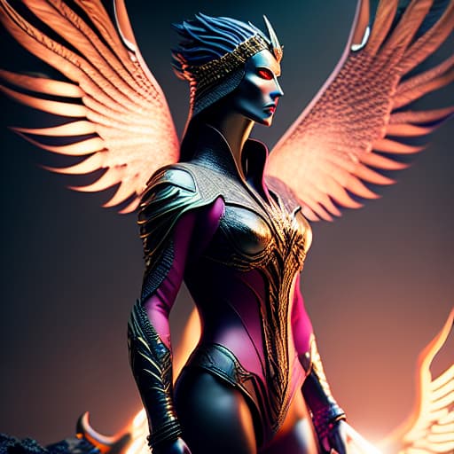  phoenix hyperrealistic, full body, detailed clothing, highly detailed, cinematic lighting, stunningly beautiful, intricate, sharp focus, f/1. 8, 85mm, (centered image composition), (professionally color graded), ((bright soft diffused light)), volumetric fog, trending on instagram, trending on tumblr, HDR 4K, 8K