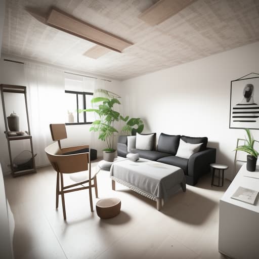  RAW photo, living room, in minimalist style