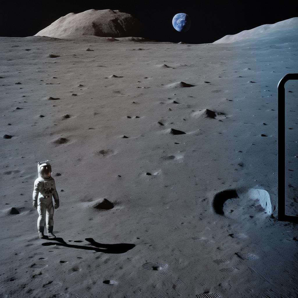  Man on the moon, ultra hd selfie