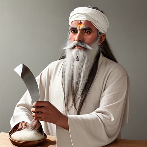  sadhu baba wearing a cutting cloth