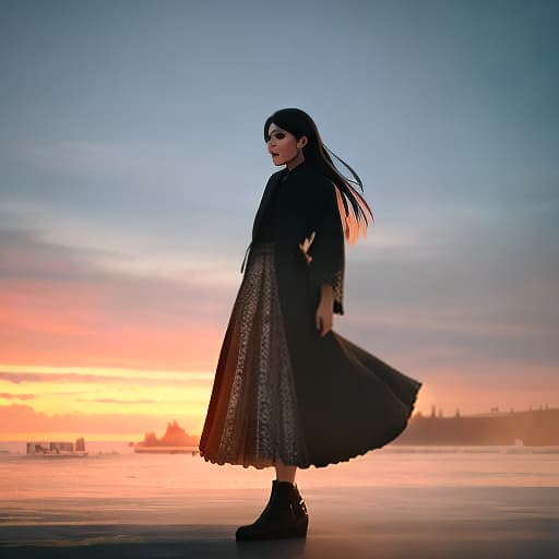  calm sunset Apply the Following Styles Textile Art hyperrealistic, full body, detailed clothing, highly detailed, cinematic lighting, stunningly beautiful, intricate, sharp focus, f/1. 8, 85mm, (centered image composition), (professionally color graded), ((bright soft diffused light)), volumetric fog, trending on instagram, trending on tumblr, HDR 4K, 8K