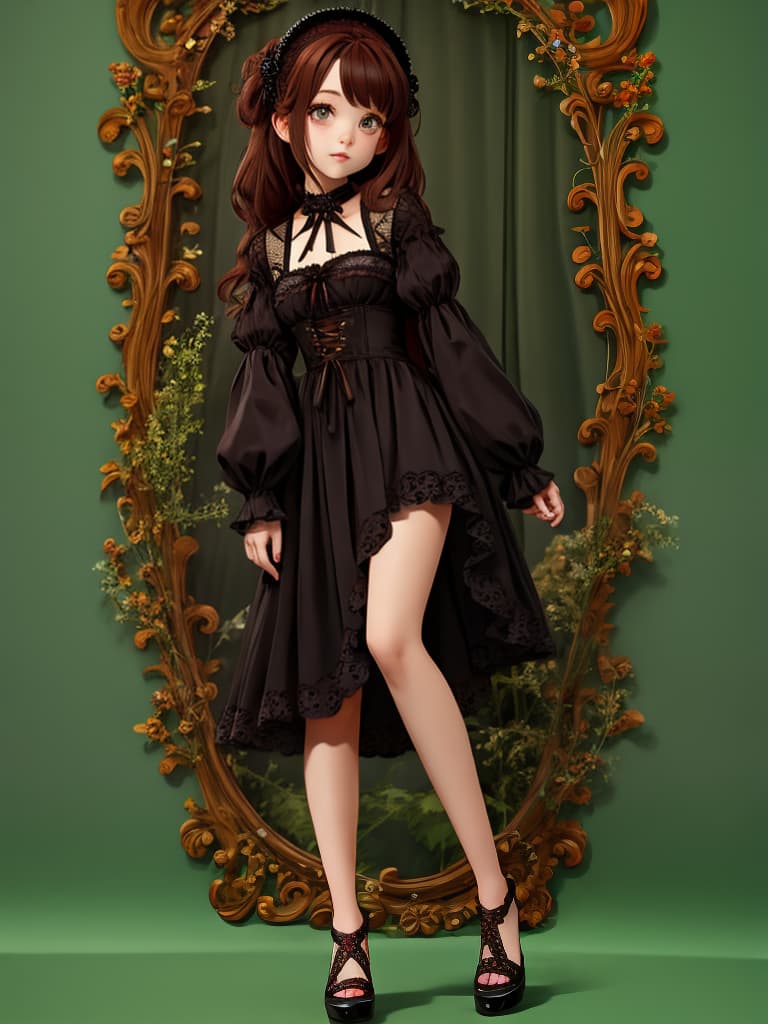  , , , , tiny cute sweet gothic girl wearing nothing at all, full body, embarrassed