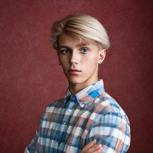 portrait+ style czech homosexual queer twink blonde very cute dude face