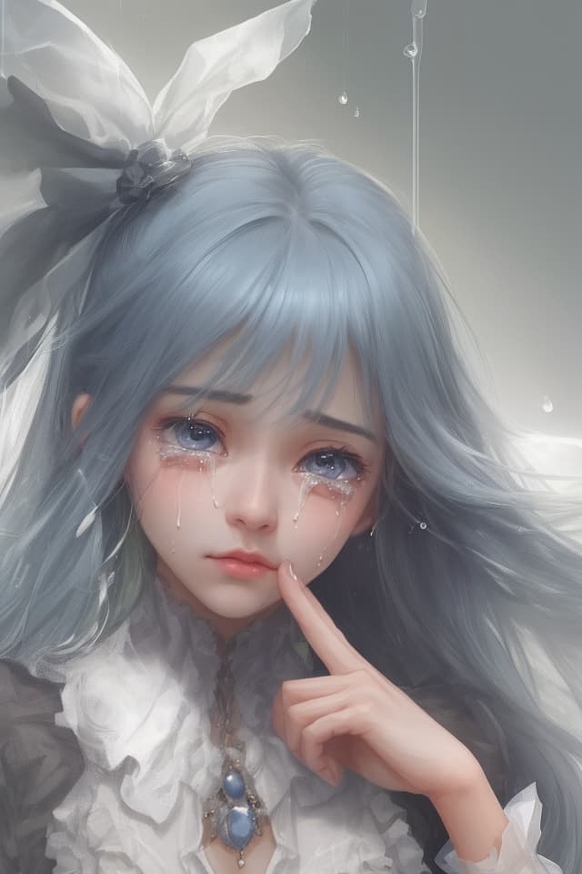  A beautiful girl who sheds tears