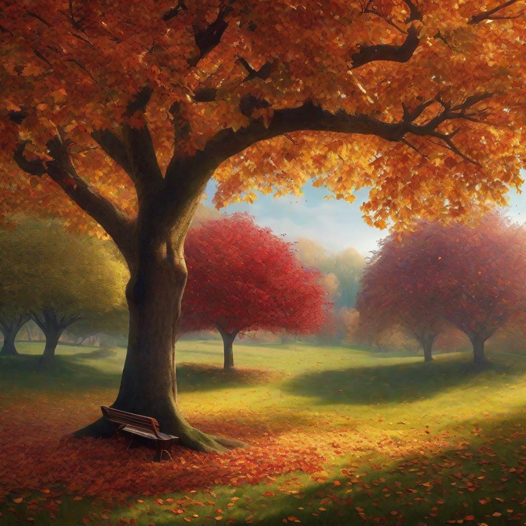  Prompt: Create a warm and comforting storybook scene set in a luscious orchard with deep hues of autumn, filled with trees shedding their brightly colored leaves. Focus on one apple tree in the middle of the scene that strikingly has no apples bearing on its nches. Perched on a sturdy low-hanging nch, there should be a small, curious with a slight worry visible on their face. The is looking up at the bear nches, deep in thought. Nearby, there should be an character, possibly the orchard's owner, stood with a shook of concern as they too are observing the tree, hand on chin, symbolizing a sense of deep worry. The scene should radiate a tone of concern and curiosity, yet maintaining a soft, charming aura suitable fo hyperrealistic, full body, detailed clothing, highly detailed, cinematic lighting, stunningly beautiful, intricate, sharp focus, f/1. 8, 85mm, (centered image composition), (professionally color graded), ((bright soft diffused light)), volumetric fog, trending on instagram, trending on tumblr, HDR 4K, 8K