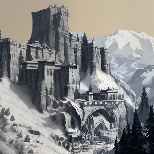  Monastery in the mountains, Indie game art, (Vector Art, Borderlands style, Arcane style, Cartoon style), Line art, Disctinct features, Hand drawn, Technical illustration, Graphic design, Vector graphics, High contrast, Precision artwork, Linear compositions, Scalable artwork, Digital art, cinematic sensual, Sharp focus, humorous illustration, big depth of field, Masterpiece, trending on artstation, Vivid colors, trending on ArtStation, trending on CGSociety, Intricate, Low Detail, dramatic hyperrealistic, full body, detailed clothing, highly detailed, cinematic lighting, stunningly beautiful, intricate, sharp focus, f/1. 8, 85mm, (centered image composition), (professionally color graded), ((bright soft diffused light)), volumetric fog, trending on instagram, trending on tumblr, HDR 4K, 8K