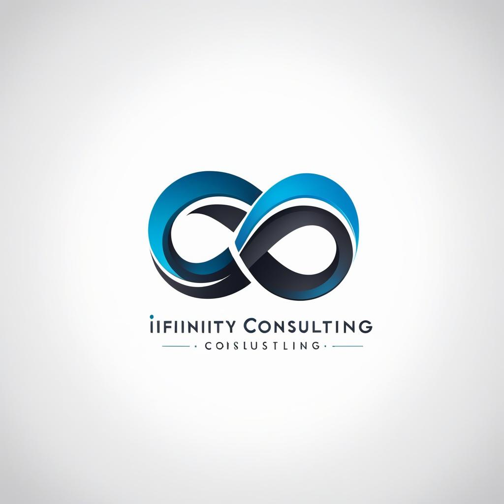 Create an abstract logo for ‘Infinity Consulting’ incorporating an infinity symbol, to signify limitless possibilities and solutions