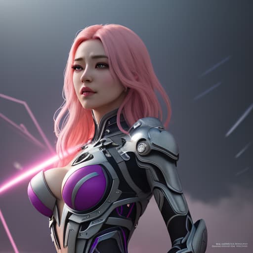  (extremely detailed CG unity 8k wallpaper), full shot body photo of the most beautiful artwork in the world, a ,pink hair,wearing a costume, cyberpunk art, ,cybernetic demon, Many Small_purple_glowing_source_engine on cloth(1.5), intricate asin armor, cyberpunk angry gorgeous druid, 3d,cg,Lens_Flare, trending on ArtStation, trending on CGSociety, Intricate, High Detail, Sharp focus, dramatic, photorealistic painting art by midjourney and greg rutkowski, by Cedric Seaut (Keos Masons),style by ivan talavera and artgerm,by lee griggs and jason chan, rendered in lumion,2030s(extremely detailed CG unity 8k wallpaper), full shot body photo of the most beautiful artwork in the world, a ,pink hair,wearing a costume, cyberpunk art hyperrealistic, full body, detailed clothing, highly detailed, cinematic lighting, stunningly beautiful, intricate, sharp focus, f/1. 8, 85mm, (centered image composition), (professionally color graded), ((bright soft diffused light)), volumetric fog, trending on instagram, trending on tumblr, HDR 4K, 8K