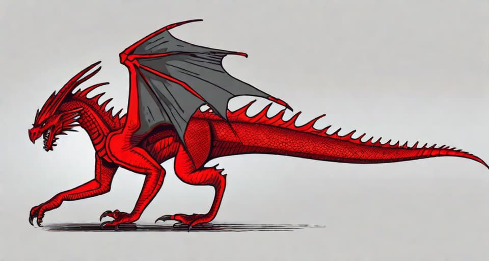  a red dragon