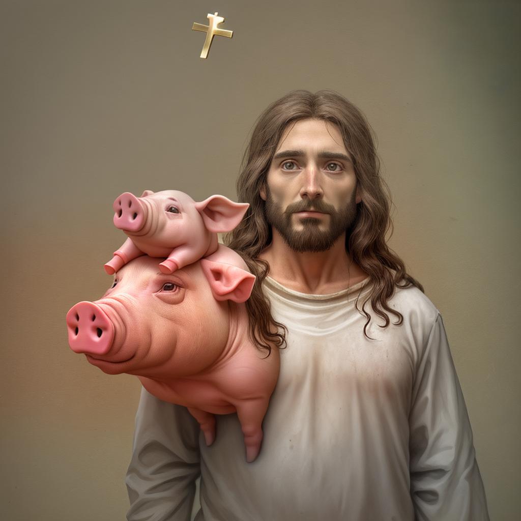  jesus christ as a pig