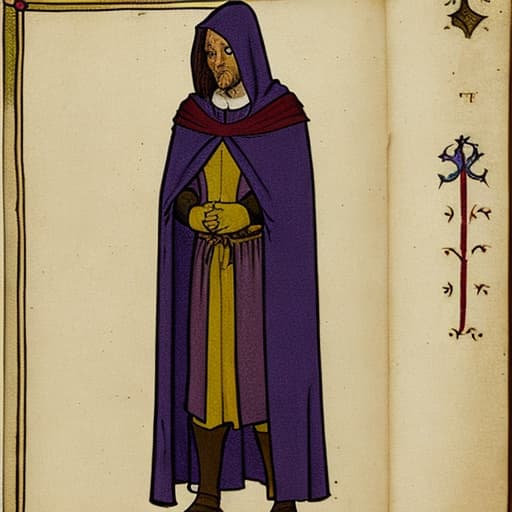  Medieval cloaked male