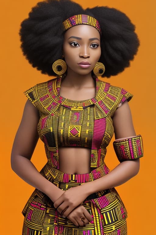  Design a a traditional Afrocentric wearable augmented reality kit that an African royalty would wear. With kente designs.