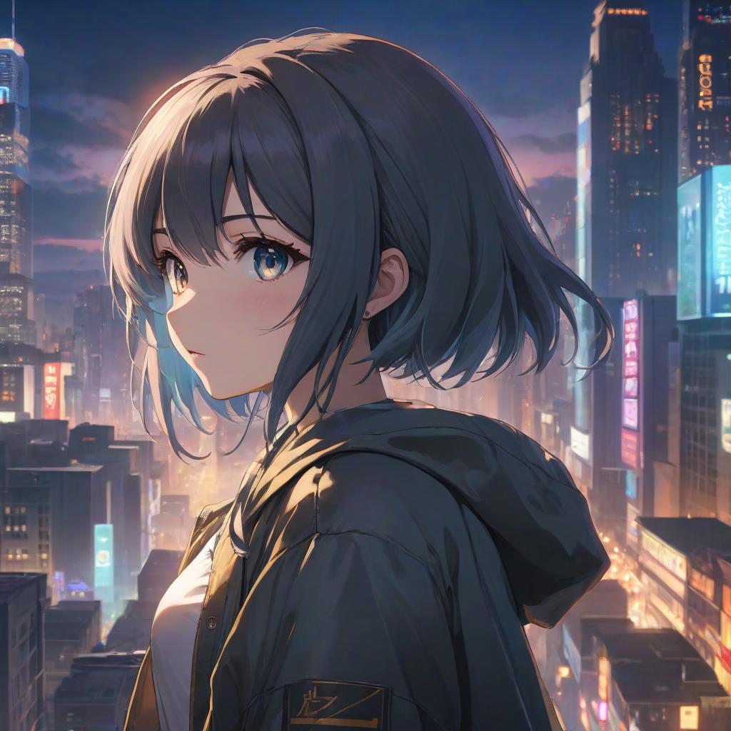  anime artwork Anime cover for a track where a girl is in front of a night city backdrop, and "Bell" is written below. . anime style, key visual, vibrant, studio anime, highly detailed hyperrealistic, full body, detailed clothing, highly detailed, cinematic lighting, stunningly beautiful, intricate, sharp focus, f/1. 8, 85mm, (centered image composition), (professionally color graded), ((bright soft diffused light)), volumetric fog, trending on instagram, trending on tumblr, HDR 4K, 8K