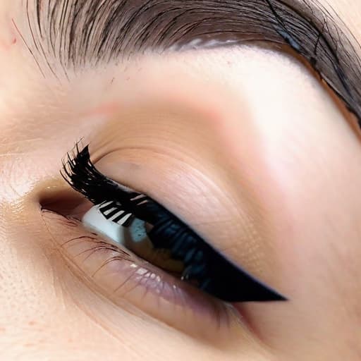  Close up of a woman's face, left side with sparse thin eyebrows, right side with full, naturally feathered microbladed eyebrows by Boldbrows, highly detailed.