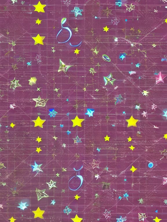  Cute musical notes and sparkling stars and gems wallpaper