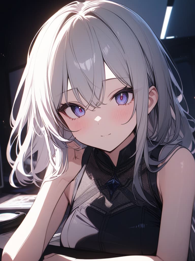  Parker, girl, subculture, white hair, gamer, masterpiece, best quality,8k,ultra detailed,high resolution,an extremely delicate and beautiful,hyper detail