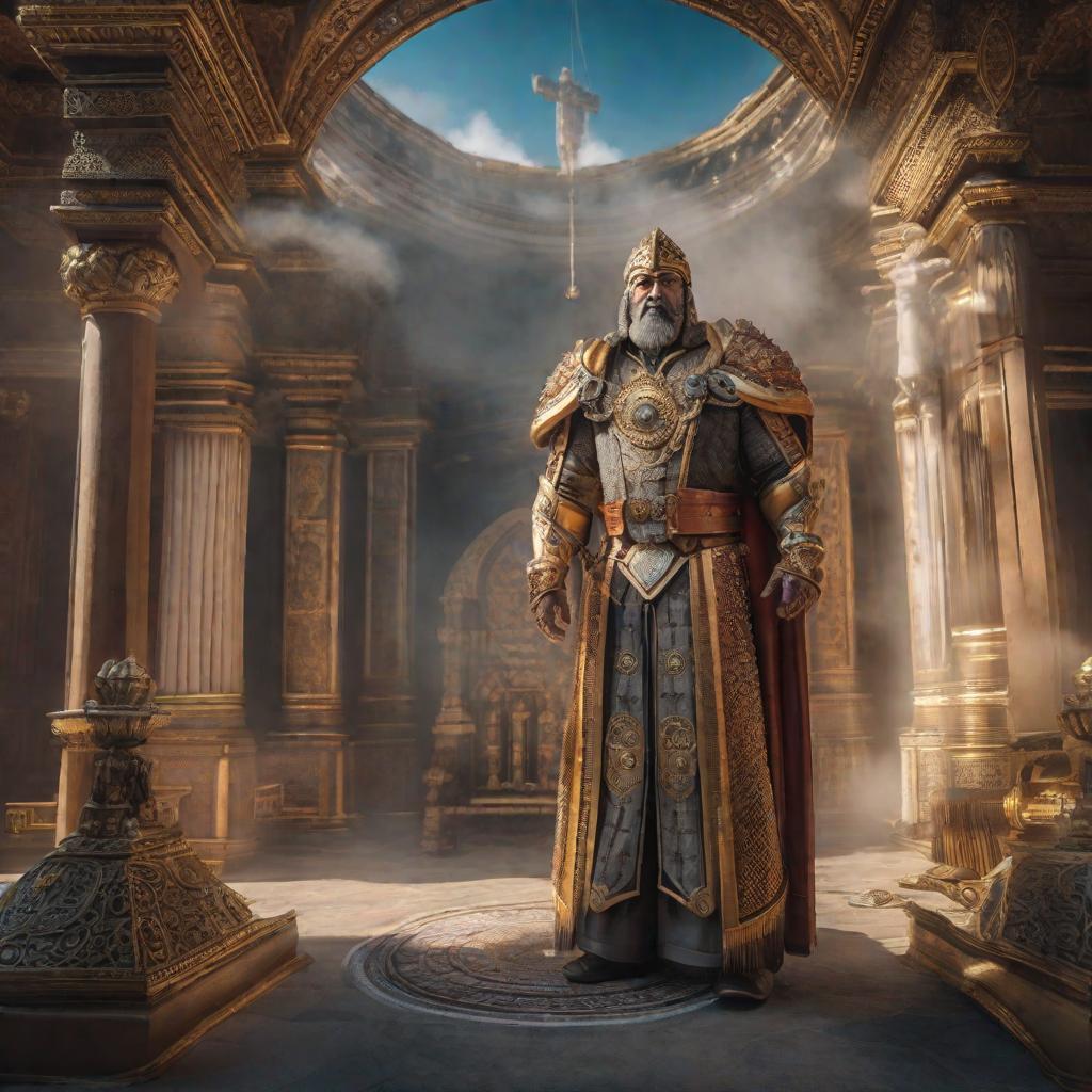  What is God like? hyperrealistic, full body, detailed clothing, highly detailed, cinematic lighting, stunningly beautiful, intricate, sharp focus, f/1. 8, 85mm, (centered image composition), (professionally color graded), ((bright soft diffused light)), volumetric fog, trending on instagram, trending on tumblr, HDR 4K, 8K