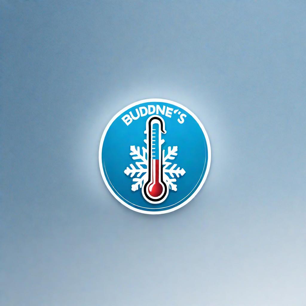  Create a professional logo for 'Budney's Refrigeration LLC'. The logo should integrate both text and graphics, featuring a thermometer or a snowflake to represent the refrigeration aspect. It should be modern and clean in design, suitable for business branding and appeal to commercial clients. The logo should use a color palette that suggests coolness, like blues and whites, possibly with a touch of a contrasting color if it enhances the design. The font should be clear and easily readable, projecting a reliable and professional image appropriate for a refrigeration business. hyperrealistic, full body, detailed clothing, highly detailed, cinematic lighting, stunningly beautiful, intricate, sharp focus, f/1. 8, 85mm, (centered image composition), (professionally color graded), ((bright soft diffused light)), volumetric fog, trending on instagram, trending on tumblr, HDR 4K, 8K