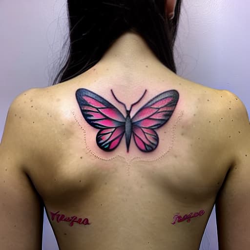  diseño tatuaje margaritas mariposa