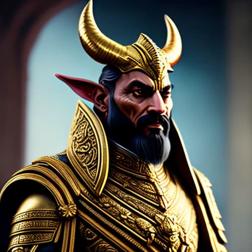  great cartage emperor with two horns hyperrealistic, full body, detailed clothing, highly detailed, cinematic lighting, stunningly beautiful, intricate, sharp focus, f/1. 8, 85mm, (centered image composition), (professionally color graded), ((bright soft diffused light)), volumetric fog, trending on instagram, trending on tumblr, HDR 4K, 8K