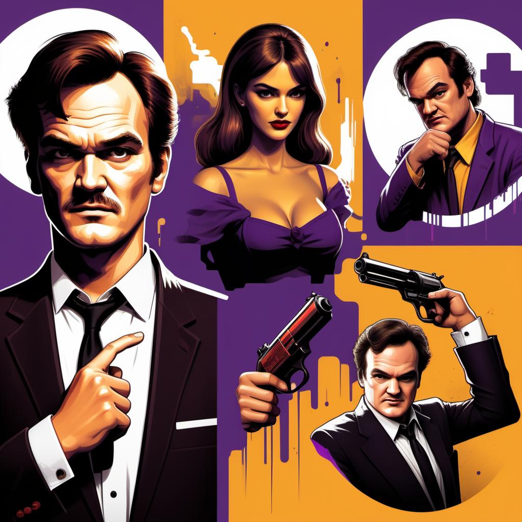  Donate icons for Twitch streamers in the style of Tarantino.