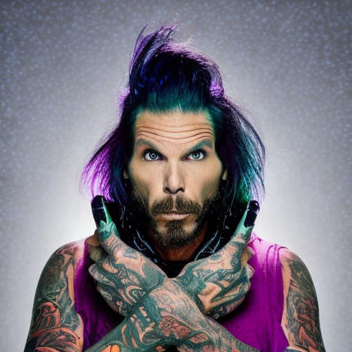 portrait+ style Jeff Hardy queer face