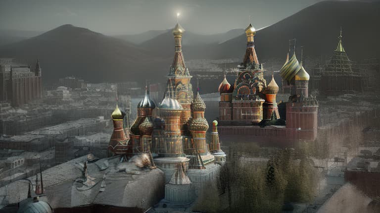 redshift style Moscow to flames to hell Kremlin Dead warning horror