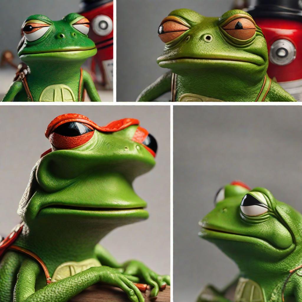  Pepe the frog hyperrealistic, full body, detailed clothing, highly detailed, cinematic lighting, stunningly beautiful, intricate, sharp focus, f/1. 8, 85mm, (centered image composition), (professionally color graded), ((bright soft diffused light)), volumetric fog, trending on instagram, trending on tumblr, HDR 4K, 8K